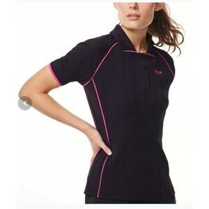 NWT PXG Women’s Rally Polo Black Pink Luxury Golf XS